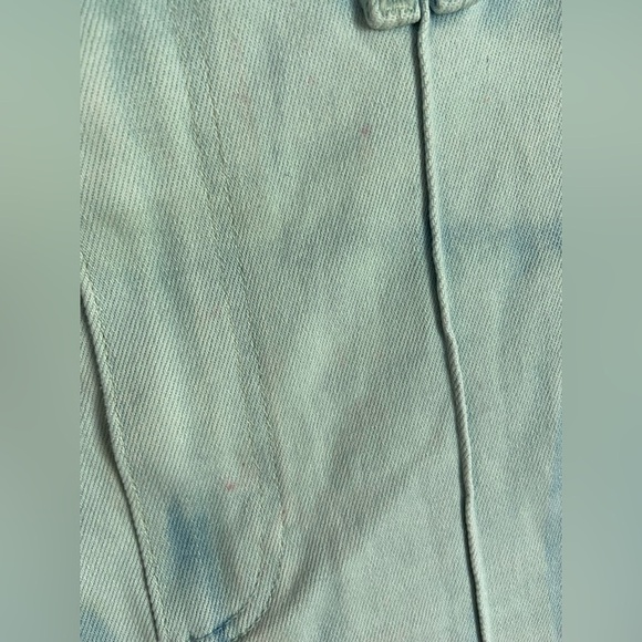 PAIGE Leenah Jeans High Rise Wide Leg Broadway Distressed Light Wash Size 32 - Picture 7 of 11